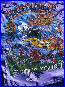 Vintage 90s Grateful Dead summer tour 1994 Band T-shirt size XL surfer ship