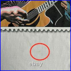 Vintage 90s Jerry Garcia 1995 Stamp T-Shirt Grateful Dead Liquid Blue Tee Size L