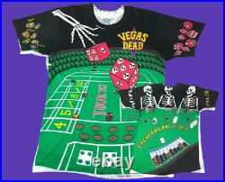 Vintage 90s Liquid Blue Grateful Dead Vegas Mens T Shirt All Over Print Size XL