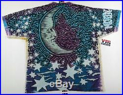 Vintage 90s Liquid Blue Sun & Moon T Shirt All Print Mens XL Grateful Dead