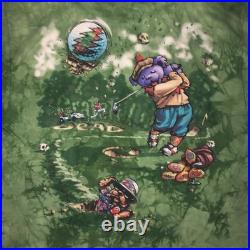 Vintage 90s NWT GRATEFUL DEAD LIQUID BLUE GOLF T SHIRT Tie Dye Tags Concert XL