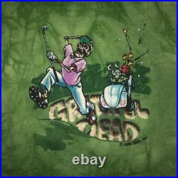 Vintage 90s NWT GRATEFUL DEAD LIQUID BLUE GOLF T SHIRT Tie Dye Tags Concert XL