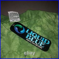 Vintage 90s NWT GRATEFUL DEAD LIQUID BLUE GOLF T SHIRT Tie Dye Tags Concert XL