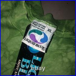 Vintage 90s NWT GRATEFUL DEAD LIQUID BLUE GOLF T SHIRT Tie Dye Tags Concert XL