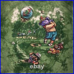 Vintage 90s NWT GRATEFUL DEAD LIQUID BLUE GOLF T SHIRT Tie Dye Tags Concert XL