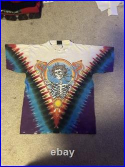 Vintage 90s Single Stitch Liquid Blue Grateful Dead Thrashes Tee Size Large USA