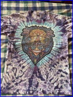 Vintage 92' Rare Grateful Dead Shirt jester smile tie dye Purple T-shirt Size L