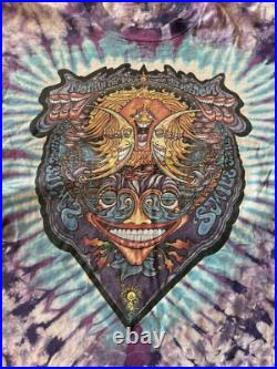 Vintage 92' Rare Grateful Dead Shirt jester smile tie dye Purple T-shirt Size L