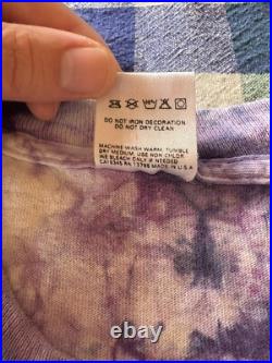 Vintage 92' Rare Grateful Dead Shirt jester smile tie dye Purple T-shirt Size L