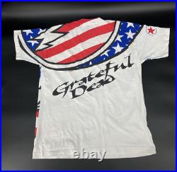 Vintage 93 AOP GRATEFUL DEAD skull summer tour XL single stitch on Liquid Blue