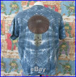 Vintage 93' Tie Dye Trippy Mushroom Man T-Shirt XL Psychedelic Grateful Dead