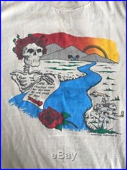 Vintage Band T Shirt Original Grateful Dead Shirt with Ripple lyrics