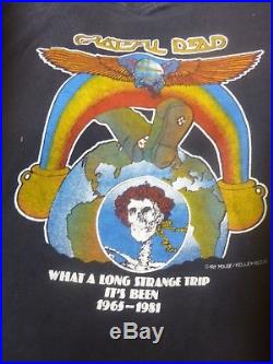 Vintage Black Grateful Dead 1980 T-shirt Original Great Condition Made in USA