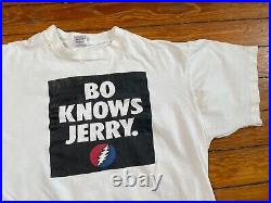 Vintage Bo Knows Jerry Grateful Dead T Shirt Men Large FOTL Tag Jackson Garcia
