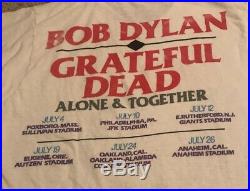Vintage Bob Dylan Grateful Dead Alone Together Tour Shirt 80s 1987 Band