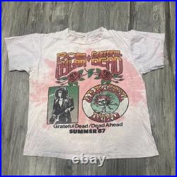 Vintage Bob Dylan Grateful Dead Shirt Mens Small Summer 87 Tour Concert Band 80s