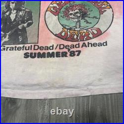 Vintage Bob Dylan Grateful Dead Shirt Mens Small Summer 87 Tour Concert Band 80s