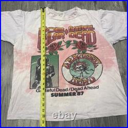 Vintage Bob Dylan Grateful Dead Shirt Mens Small Summer 87 Tour Concert Band 80s