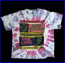 Vintage Bob Dylan Phil Lesh tie dye t shirt xl festival Grateful Dead tour rare