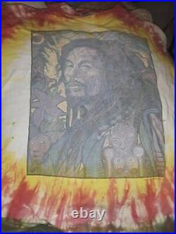 Vintage Bob Marley, Grateful Dead tour worn, Jerry Garcia witness t shirt, L