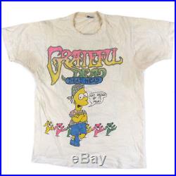 Vintage Bootleg Bart Simpson Grateful Dead Head T-shirt Jerry Garcia 1990 Tour
