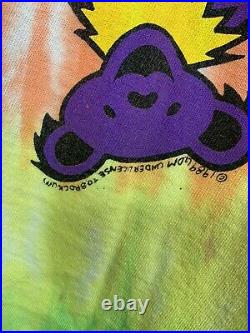 Vintage Brockum Grateful Dead 1989 Tie Dye Dancing Bear Single Stitch T-Shirt XL