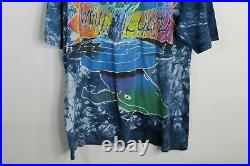Vintage Clay Hill Grateful Dead Bears Shirt Tie Dye Whale Sunset Made in USA XL