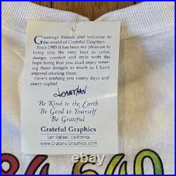 Vintage Deadstock Grateful Dead Steal Your Face Stats 2XL Tshirt w Original Tag