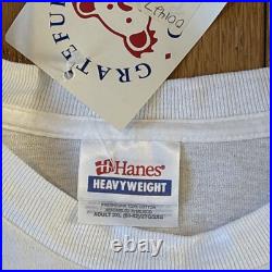 Vintage Deadstock Grateful Dead Steal Your Face Stats 2XL Tshirt w Original Tag