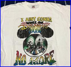 Vintage Disney Stoner Shirt Aint Workin On Farm No More 90s Grateful Dead Weed