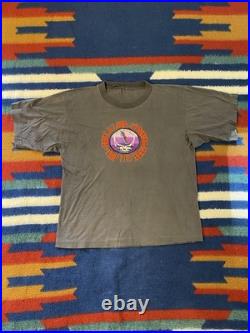 Vintage Distressed Grateful Dead T-Shirt Embroidered What a Long Strange Trip L