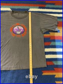 Vintage Distressed Grateful Dead T-Shirt Embroidered What a Long Strange Trip L