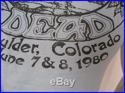 Vintage GRATEFUL DEAD Colorado 1980 High In The Rockies T Shirt Size MEDIUM