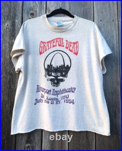 Vintage GRATEFUL DEAD T Shirt St. Louis MO Riverport Amphitheater July 1994 RARE