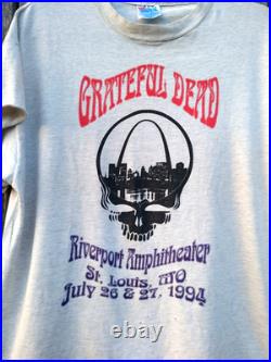 Vintage GRATEFUL DEAD T Shirt St. Louis MO Riverport Amphitheater July 1994 RARE