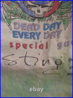 Vintage GRATEFUL DEAD tie dye RARE Broken Inn 60th Large STING 1993 summer tour