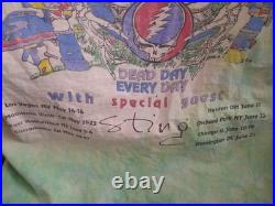 Vintage GRATEFUL DEAD tie dye RARE Broken Inn 60th Large STING 1993 summer tour