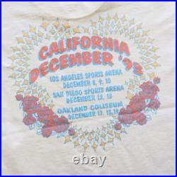 Vintage Garteful Dead California'93 Tour Graphic Tshirt Tee Size XL Made in USA