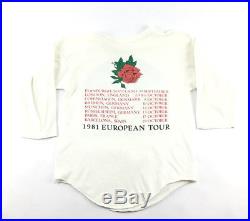 Vintage Grateful Dead 1981 European Tour Original Stanley Mouse Medium Shirt B