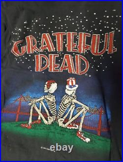 Vintage Grateful Dead 1981 Skeleton Golden Gate Bridge Concert T Shirt Small