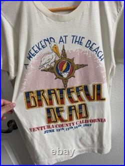 Vintage Grateful Dead 1987 A Weekend At The Beach T Shirt Size M