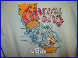 Vintage Grateful Dead 1987 Concert T-shirt Ventura Rare Surfing Skeletons design