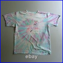 Vintage Grateful Dead 1989 Tour Shirt Tie Dye October Dates Thrashed Distressed