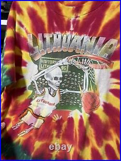 Vintage Grateful Dead 1990s Lithuania Olympic Basketball Shirt