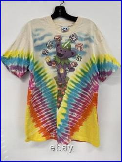 Vintage Grateful Dead 1991 Spring Tour Tie Dye Concert T-Shirt XL Liquid Blue US
