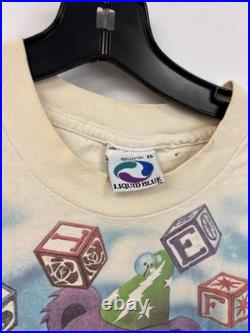 Vintage Grateful Dead 1991 Spring Tour Tie Dye Concert T-Shirt XL Liquid Blue US