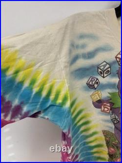 Vintage Grateful Dead 1991 Spring Tour Tie Dye Concert T-Shirt XL Liquid Blue US