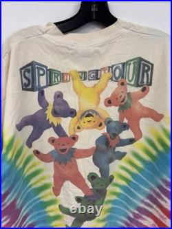 Vintage Grateful Dead 1991 Spring Tour Tie Dye Concert T-Shirt XL Liquid Blue US