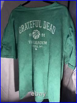 Vintage Grateful Dead 1991 The Garden Boston Celtics Shirt Liquid Blue XXL