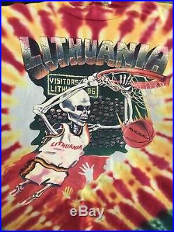Vintage Grateful Dead 1992 LITHUANIA Basketball T-Shirt Size XL Unused
